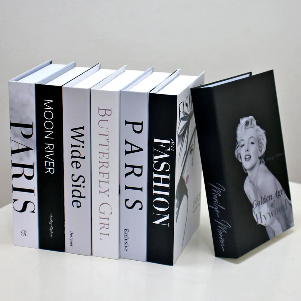 Fashion-Inspired Faux Book Storage Boxes – Elegant Decorative Accents for Home & Office